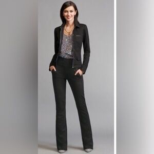 CAbi Elegant Embroidered Scrollwork Top, Small, EUC